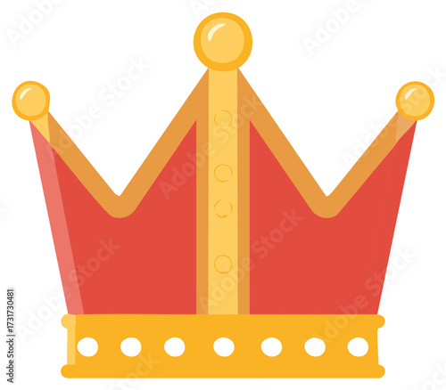 Cartoon illustration of a golden royal crown