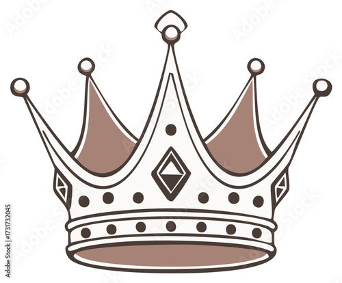 Classic Royal Crown Illustration Symbol of Royalty Power and Nobility