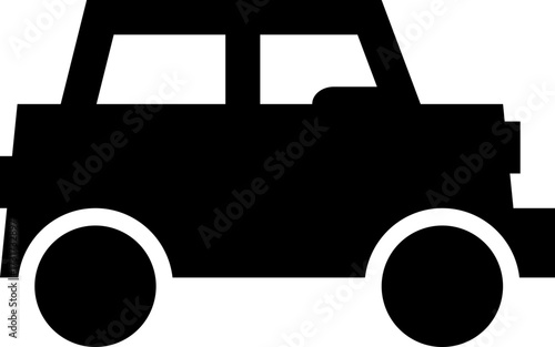 Black Car Icon Silhouette