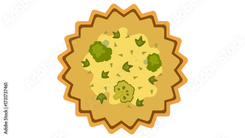 Vegetable Quiche Illustration