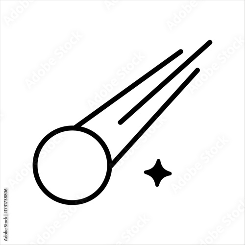 
An illustration depicting an attribute of space and the universe, on a white background
