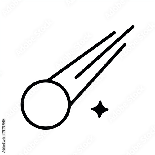 
An illustration depicting an attribute of space and the universe, on a white background