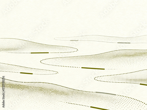 Minimalist Dotted Contour Lines on Textured Background