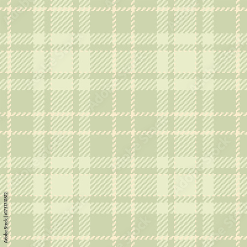 Soft, calming green and beige tartan pattern. A classic textile design evoking comfort and tradition. Ideal for backgrounds, fabrics, or vintagethemed projects.