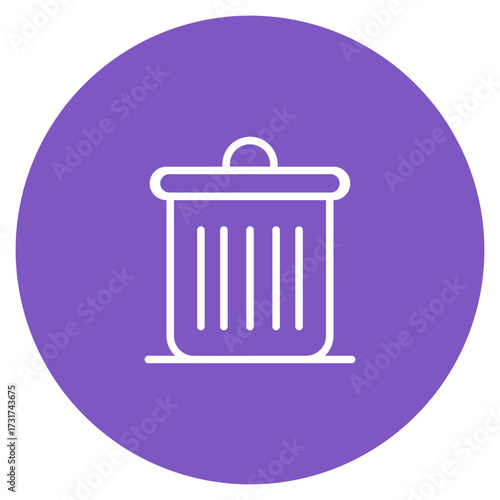 Dustbin icon vector image. Can be used for House Cleaning.