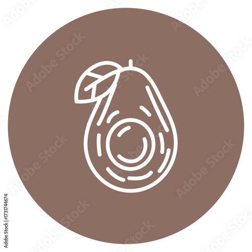 Avocado icon vector image. Can be used for Fruits and Vegetables.