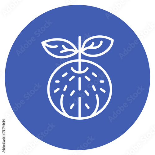 Tangerine icon vector image. Can be used for Fruits and Vegetables.