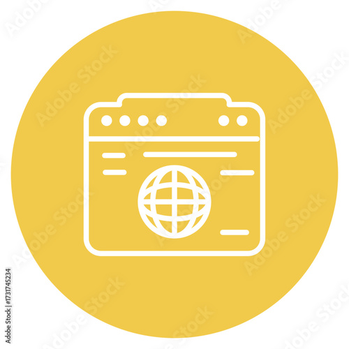 Website icon vector image. Can be used for Coding and Development.