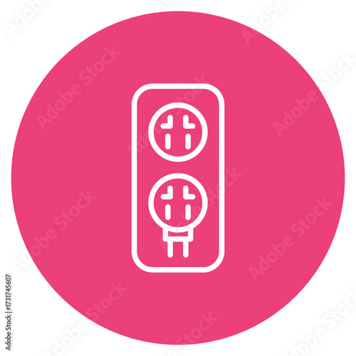 Power Strip icon vector image. Can be used for Electrician Tools.