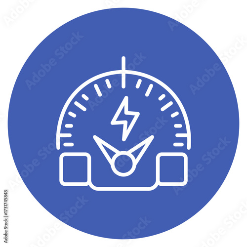 Voltmeter icon vector image. Can be used for Electrician Tools.