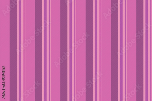 Gayer seamless textile texture, swatch fabric vector lines. Prunge background vertical stripe pattern in pink and magenta colors.