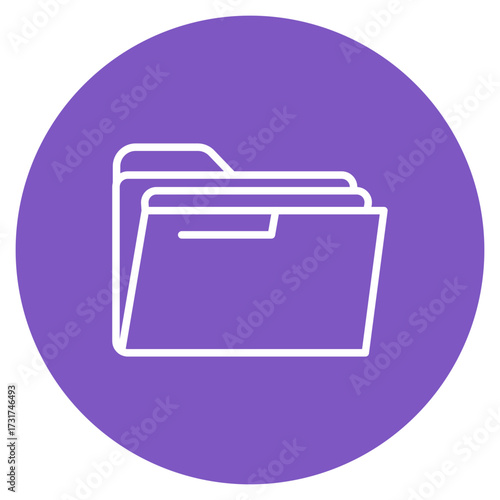 Folder icon vector image. Can be used for Web Hosting.
