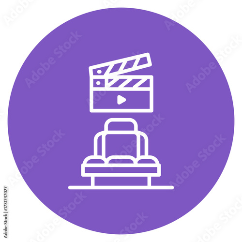 Cinema icon vector image. Can be used for Mall.