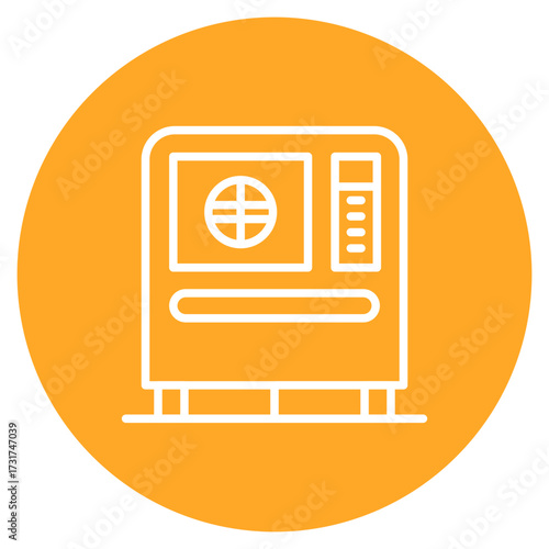 ATM icon vector image. Can be used for Mall.