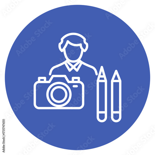 Graphic Designer icon vector image. Can be used for Computer Programming.