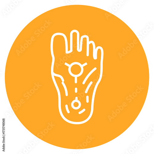 Reflexology icon vector image. Can be used for Spa.