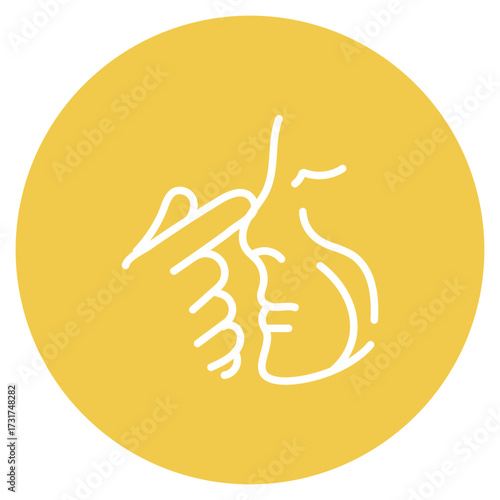 Nose Massage icon vector image. Can be used for Spa.
