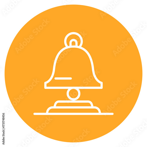 Desk Bell icon vector image. Can be used for Spa.