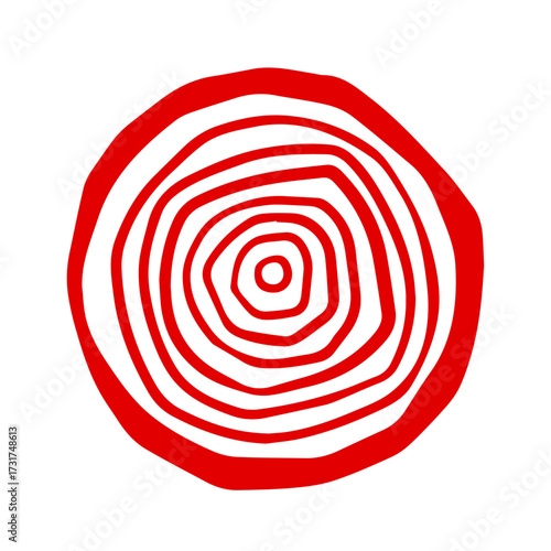 Tree Stump Rings Outline Icon - Forestry, Wood Age, Lumber, and Natural History Line Art Vector	