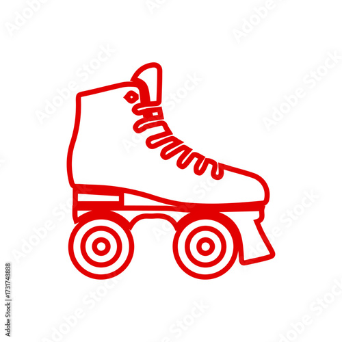 Action Sport Skateboard Outline Icon - Recreation, Urban, and Extreme Sport Line Art Vector	