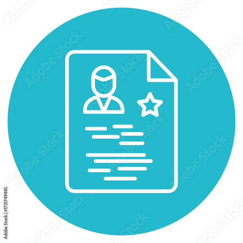 Resume icon vector image. Can be used for Online Marketing.