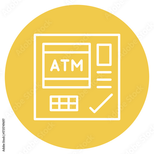 ATM icon vector image. Can be used for Shopping and Ecommerce.