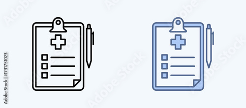 Medical Record Multiple Style Icon Collection