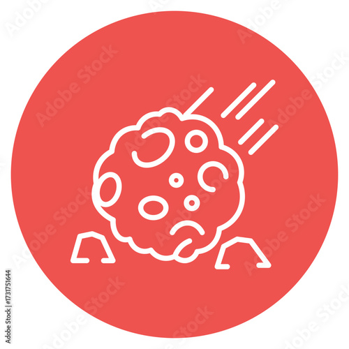 Asteroid icon vector image. Can be used for Science Fiction.