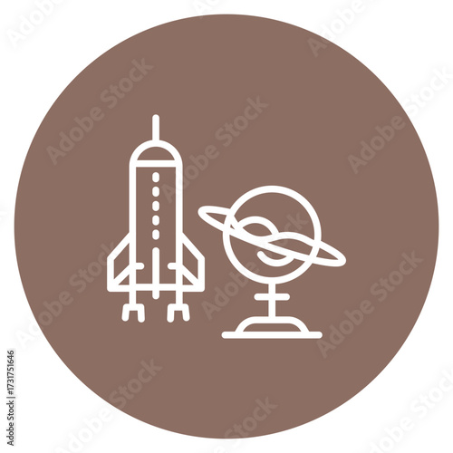 Space Exploration icon vector image. Can be used for Science Fiction.