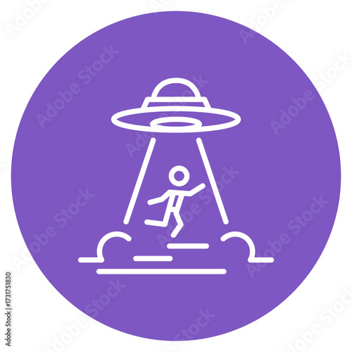 Abduction icon vector image. Can be used for Science Fiction.