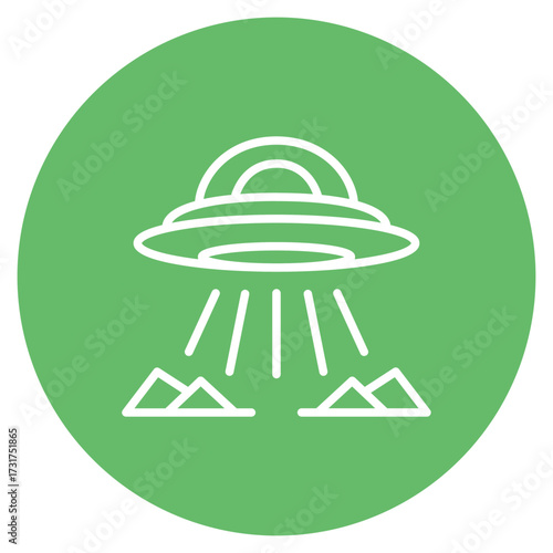 Space Invasion icon vector image. Can be used for Science Fiction.