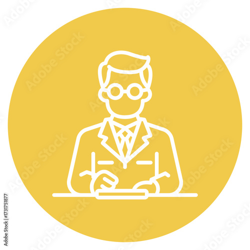 Scientist icon vector image. Can be used for Science Fiction.