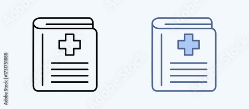 Medical Book Multiple Style Icon Collection