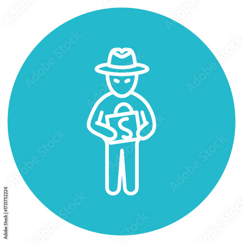 Robber icon vector image. Can be used for Prison.