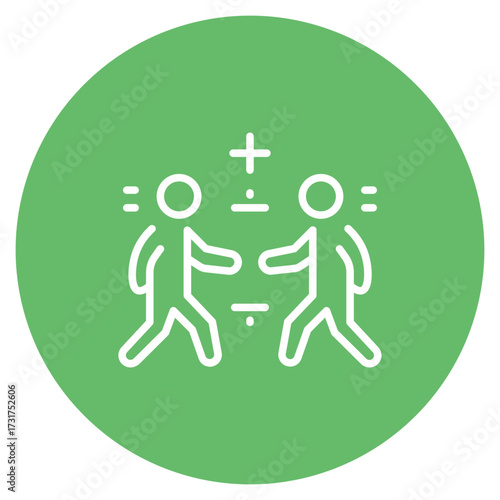 Meet icon vector image. Can be used for Prison.