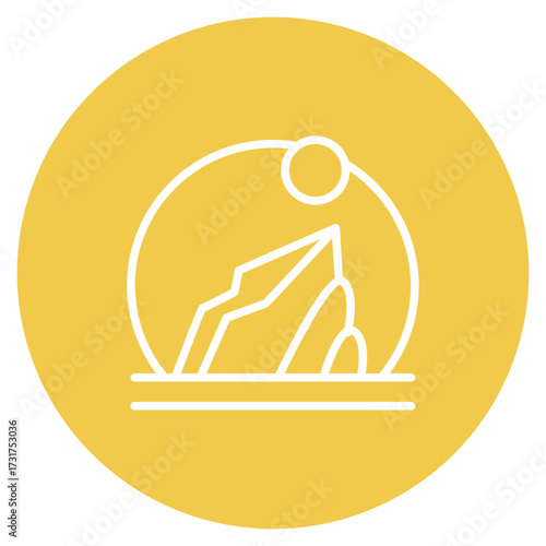 Rock Sliding icon vector image. Can be used for Natural Disaster.