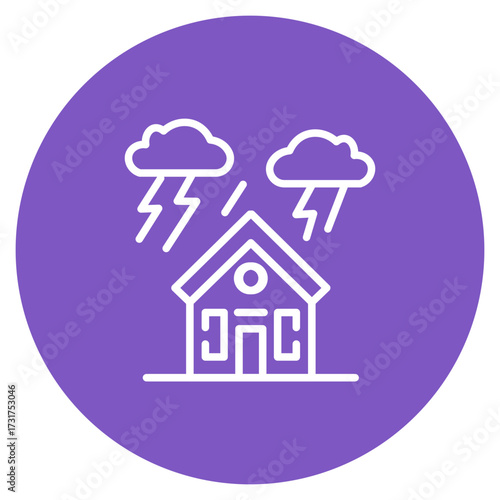 Home Hail icon vector image. Can be used for Natural Disaster.