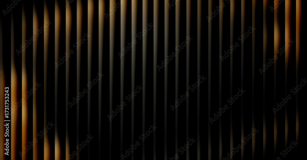 Fototapeta premium Orange to Yellow Gradient Waveform Background Abstract Vertical Glowing Lines with Heat Effect