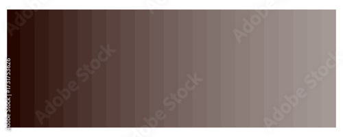 Brown gradient palette bar. Dark to light shading. Rectangular Vector shape. Muted tone transition.