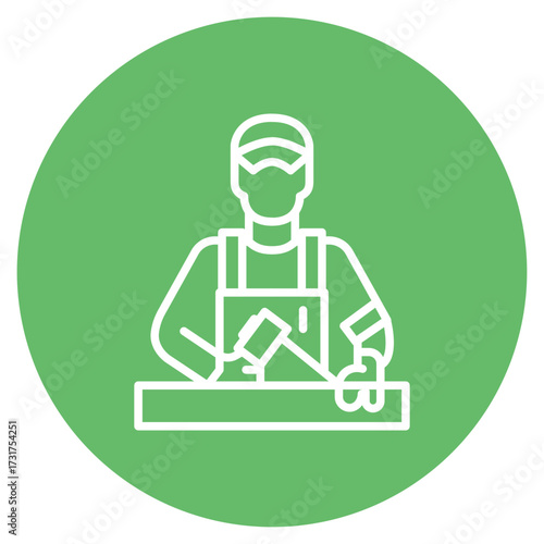Carpenter icon vector image. Can be used for Women.