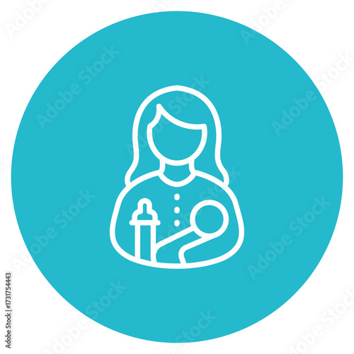 Nanny icon vector image. Can be used for Cleaning and Dusting.