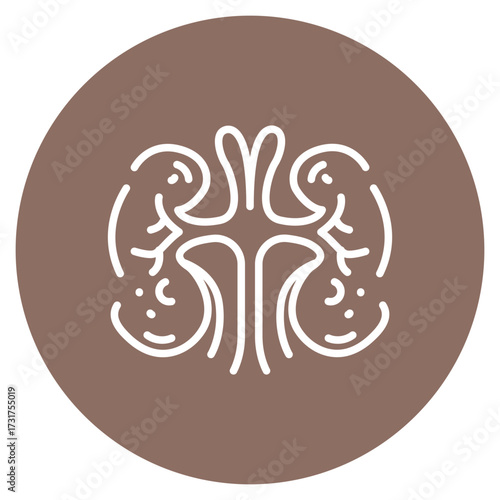 Adrenal Glands icon vector image. Can be used for Human Anatomy.