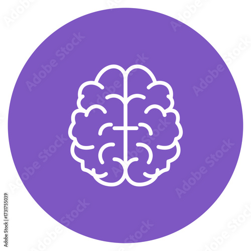 Brain icon vector image. Can be used for Human Anatomy.