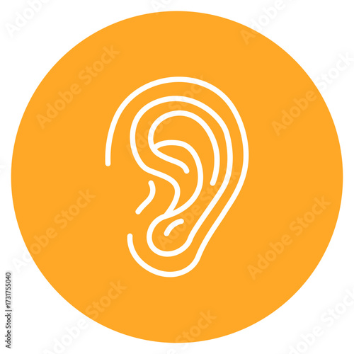 Ear Canal icon vector image. Can be used for Human Anatomy.