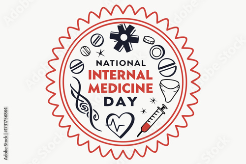 NATIONAL INTERNAL MEDICINE DAY vector illustration