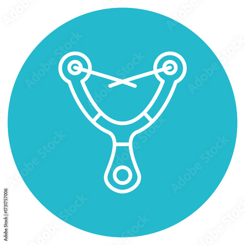 Sling Shot icon vector image. Can be used for Amusement Park.