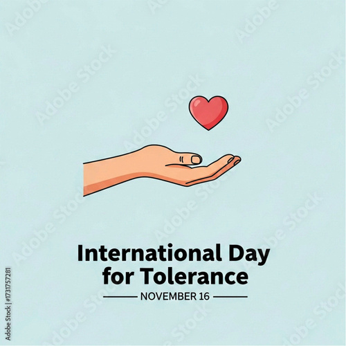 Hand holding a red heart, symbolizing love and compassion for tolerance day.