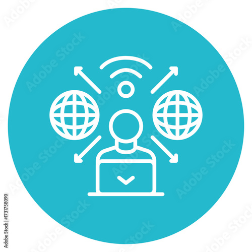 Network Availability icon vector image. Can be used for Networking.