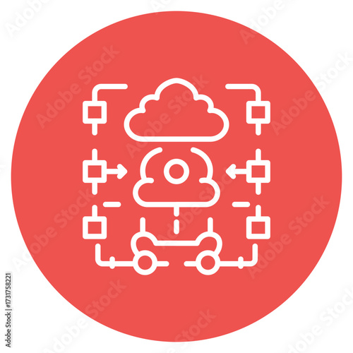 Network Integration icon vector image. Can be used for Networking.