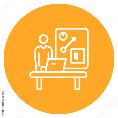 Reporting icon vector image. Can be used for Business Analytics.
